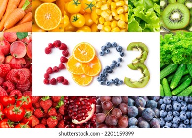 Fruits Vegetables New Year 2023 260nw 2201159399 