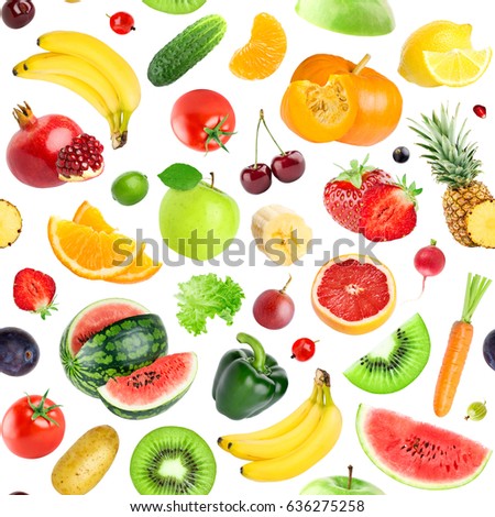 Similar – Various sliced tropical fruits and fruits