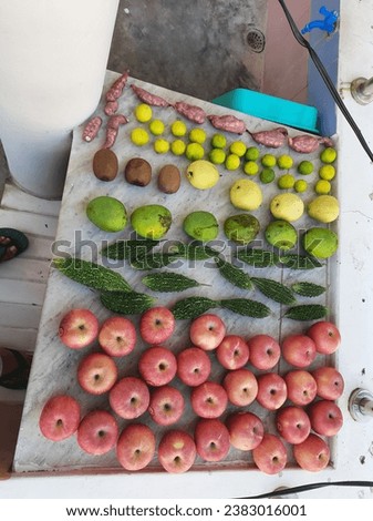 FRUITS AND VEGETABLES WASHING IN quarantine OF CARONAVIRUS Stock photo © 