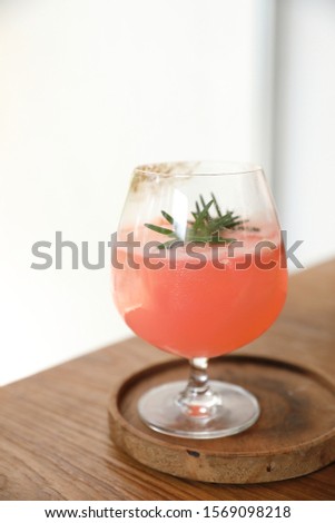 Fruity Vodka Party Punch on wooden table