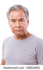 frustrated, angry, disappointed senior old man