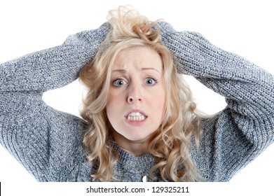 Frustrated Angry Woman Screaming Out Loud Stock Photo 129325211 