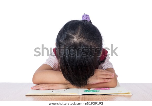 Frustrated Asian Chinese Little Girl Head Stock Photo Edit Now 651939193