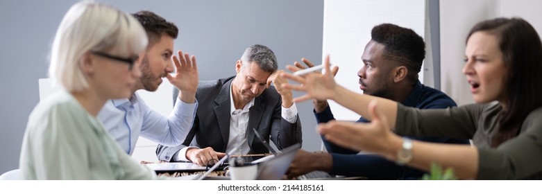 Frustrated Businessman During A Business Meeting In Office