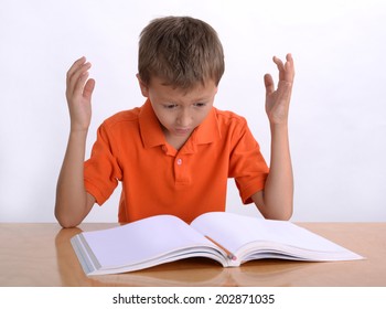 Frustrated child with learning difficulties