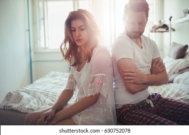 Frustrated Couple Arguing And Having Marriage Problems