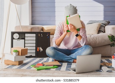 Frustrated Female Student Has To Do Homework