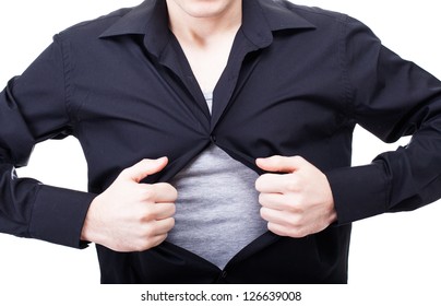 Businessman Dark Gray Suit Using His Stock Photo 377562079 | Shutterstock