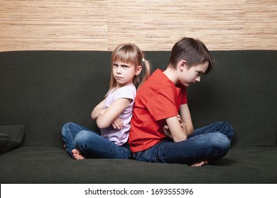 Brother Sister Wearing Casual Clothes Sitting Stock Photo (Edit Now ...