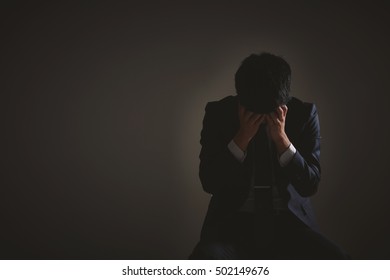 Frustrated young businessman - Shutterstock ID 502149676