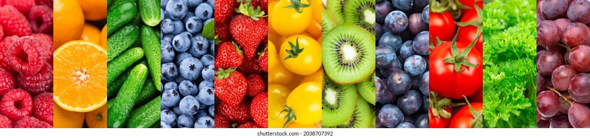Obst und Gemüse. Hintergrund. Frisches Essen. Gesunde Lebensmittel