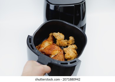 Frying the chicken will be easier. If frying in an oil-free fryer.