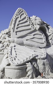 FT MYERS BEACH, FLORIDA - NOVEMBER 28, 2015: 2015 American Sand Sculpting Championship Held November 20 - 29, 2015 At The Wyndham Garden, Ft. Myers Beach, Florida.