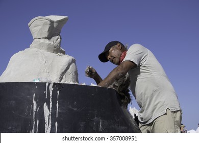 FT MYERS BEACH, FLORIDA - NOVEMBER 28, 2015: 2015 American Sand Sculpting Championship Held November 20 - 29, 2015 At The Wyndham Garden, Ft. Myers Beach, Florida.