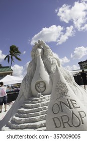 FT MYERS BEACH, FLORIDA - NOVEMBER 28, 2015: 2015 American Sand Sculpting Championship Held November 20 - 29, 2015 At The Wyndham Garden, Ft. Myers Beach, Florida.