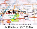 Ft. Saskatchewan. Canada on a map.