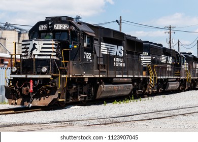 Ft. Wayne - Circa June 2018: Norfolk Southern Railway Engine Train. NS is a Class I railroad in the US and is listed as NSC II