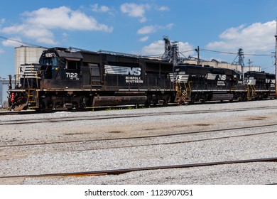 Ft. Wayne - Circa June 2018: Norfolk Southern Railway Engine Train. NS is a Class I railroad in the US and is listed as NSC I