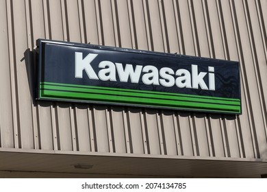 Ft. Wayne - Circa November 2021: Kawasaki Motorcycles Logo. Kawasaki Motorcycles Are Manufactured By Kawasaki Heavy Industries.