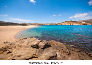 Ftelia Beach In Mykonos, Greece