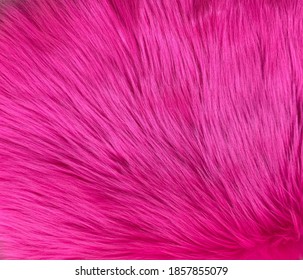 Fuchsia shaggy long pile artificial fur texture