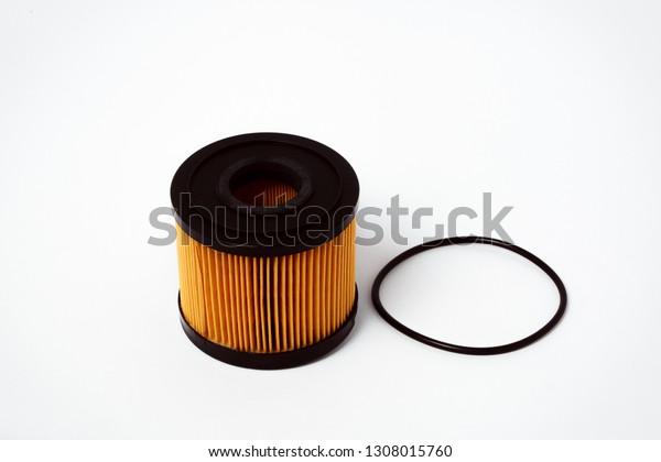 Fuel filter. Gasoline cleaning\
system. Fuel cell on a white background. Auto parts for\
cars.