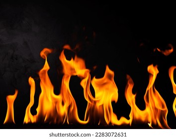 fuel flame png heat and danger of burning bbq explosion yellow-red flame isolated on rusty black steel plate background