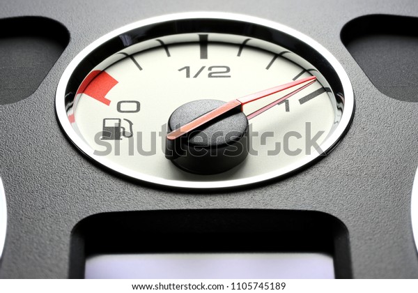 fuel gauge in car dashboard\
- full