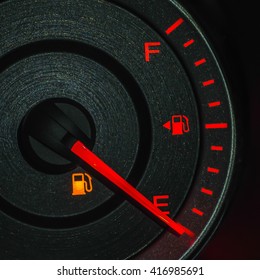 Fuel Gauge Showing And Empty Tank