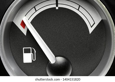 Fuel Gauge In Truck Dashboard - Empty