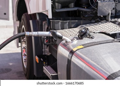 A Fuel Gun In The Tank Of A Truck 