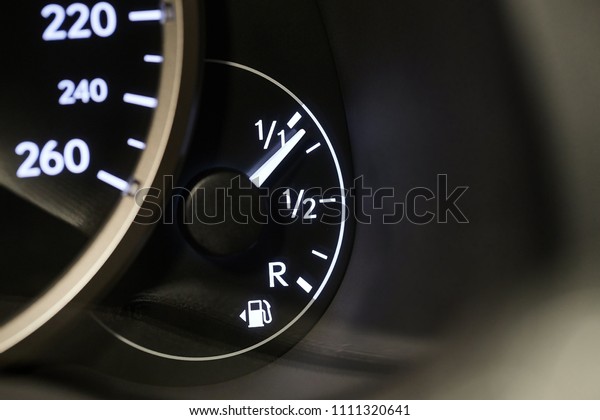 Fuel indicator of a car\
going down