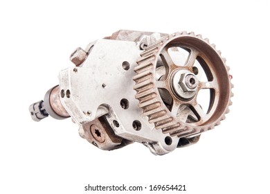 Fuel Injection Pump Isolated On White