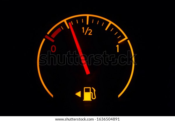 fuel level indicator on\
the dashboard
