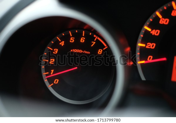 Fuel panel. Oil. Gear panel. Instrument panel. Dashboard\
of car. 