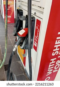 A Fuel Pump Connected To Underground Fuel Tank At A Gas Station - Karachi Pakistan - Oct 2022