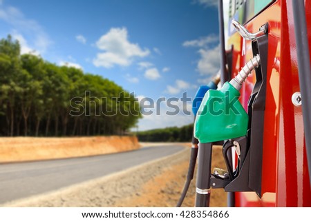 Fuel pump on road.
