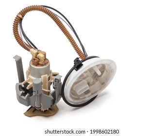 The Fuel Pump For Replacement When Repairing A Car - Injection Pump With A Fuel Level Sensor When Undergoing Scheduled Maintenance. A Spare Part For Sale On Auto Parsing Or For A Catalog.