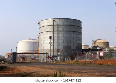Fuel Storage tanks for Esso at Long Island Point Plant, Victoria Australia.  Jan19 2020