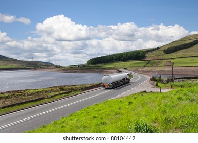 Fuel Tanker A Long The Road