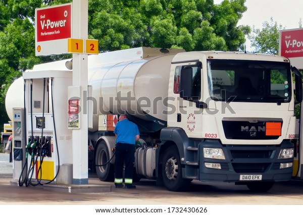 Fuel Tanker Truck Driver Getting Petrol Stock Photo Edit Now 1732430626