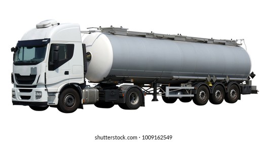 Fuel Tanker Truck  isolated on white