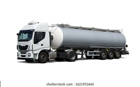 Fuel Tanker Truck  isolated on white