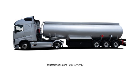 Fuel Tanker Truck, Side View