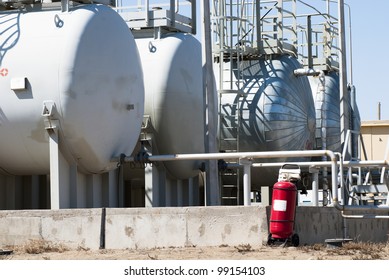 Fuel Tanks On Industrial Site