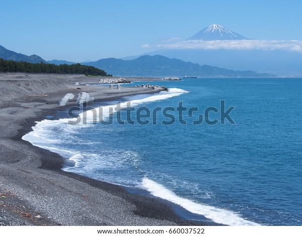 Fuji Mountain Miho No Matsubara Beach Stock Photo Edit Now