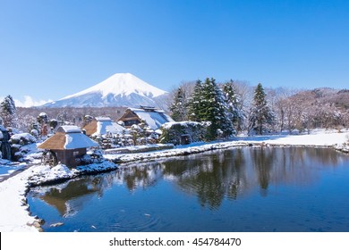 Fuji mountain from Oshino village,Japan.