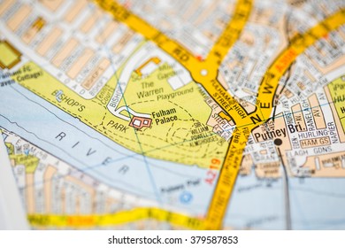 Fulham Palace. London, UK Map.