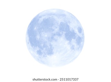 Luna azul llena aislada