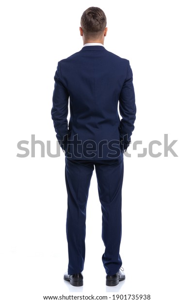 Full Body Picture Back View Young Stock Photo (Edit Now) 1901735938